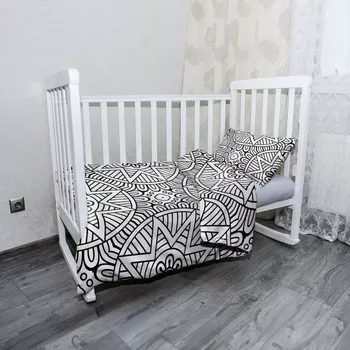 Povlečení Sablio Mikroplyšové povlečení do dětské postýlky Hvěždy mehendi - 100x135 / 40x60