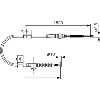 Lanko parkovací brzdy Tažné lanko, parkovací brzda BOSCH 1 987 482 051