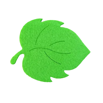 List z plsti zelený