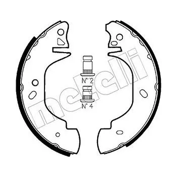 Brzdová čelist Sada brzdových čelistí METELLI 53-0126