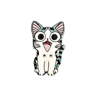 Knoflík Knoflík dřevěný "mňau moment" I