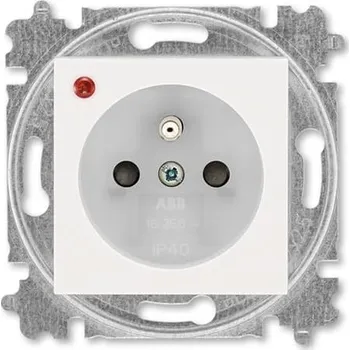 Elektrická zásuvka Zásuvka s přepěťovou ochranou 5599H-A02357 68 perleťová/ledová bílá Levit ABB