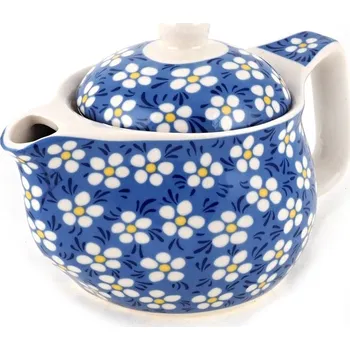 Konvice na čaj Čajová konvice Herb Daisy 0,35 l porcelánová modrá se sítkem