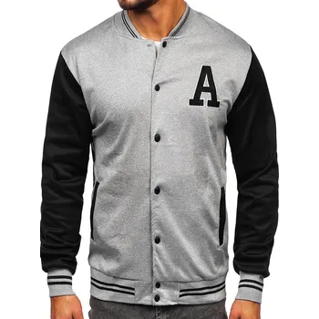 Šedá pánská přechodová baseballová bunda bomber Bolf 8B1157 - 2XL