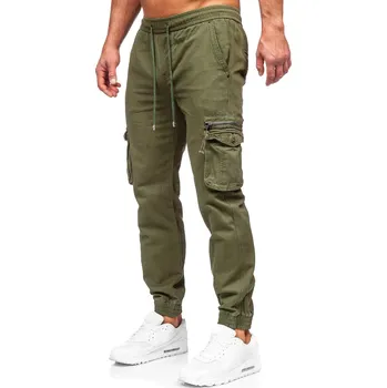 Pánské kalhoty Khaki pánské jogger kapsáče Bolf MP0181MV - 34/L
