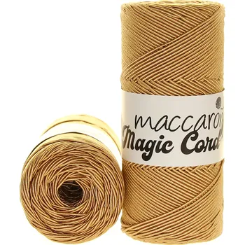 Příze Maccaroni Magic Cord béžově zlatá 981