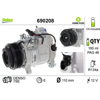 Kompresor klimatizace Kompresor, klimatizace VALEO 690208