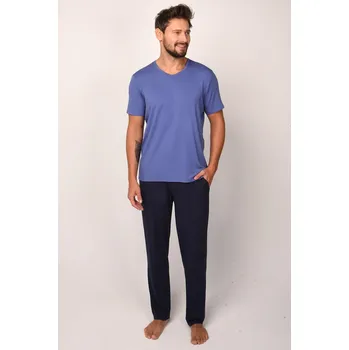 Pánské pyžamo Pánské pyžamomo Italian Fashion Dallas kr.r. dł.sp. Barva: Modrá, Velikost: L