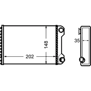 Výměník tepla Výměník tepla, vnitřní vytápění MAHLE AH 59 000S