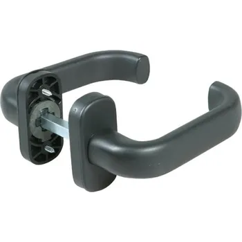 Dveřní kování IBFM Klika 536 nylon - Nylonová klika černá a bílá pro instalaci do interiérů i exteriérů Barva: Černá