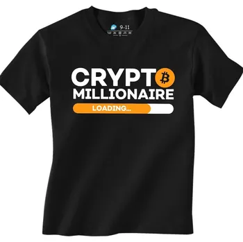 Chlapecké tričko Dětské tričko Crypto Milionář Crypto Millionaire Loading (Velikost: 3-4, Barva: Černá)