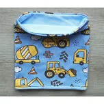 AMÁLKA Dětský modrý nákrčník tunel, bagry