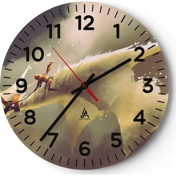 Hodiny Nástěnné hodiny do kuchyně 30x30 Abstrakce Skleněné hodiny do obýváku Tiché