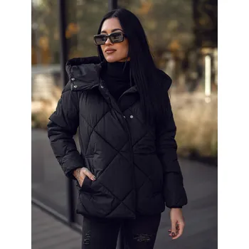 Černá dámská prošívaná zimní bunda s kapucí Bolf 5M3175A2 - S