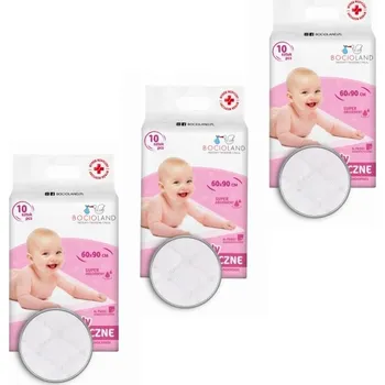 Přebalovací podložka Výhodné balení - Přebalovací podložky, jednorázove, 3x10ks, 60x90cm, Rozměry 60x90