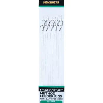 MIKBAITS Method Feeder návazce - Návazce č.6 s nekonečnou zarážkou 10ks