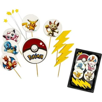 Jedlá dekorace na dort K Decor Cukrový zápich Pokemon