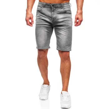 Oblečení a móda Grafitové pánské džínové kraťasy Bolf MP0277GC - 30/S