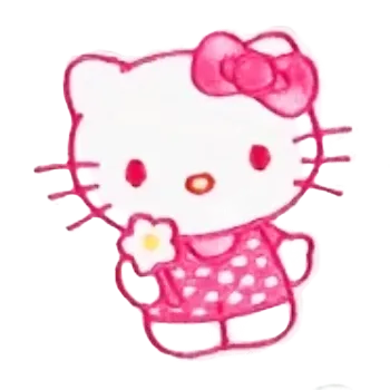 Nášivka Vyšívaná nášivka Hello Kitty - růžová