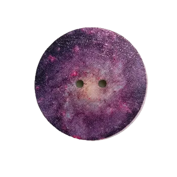 Knoflík Knoflík dřevěný "Fialový vesmír" (2,5 cm)