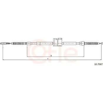 Auto-moto Tažné lanko, parkovací brzda COFLE 10.7587