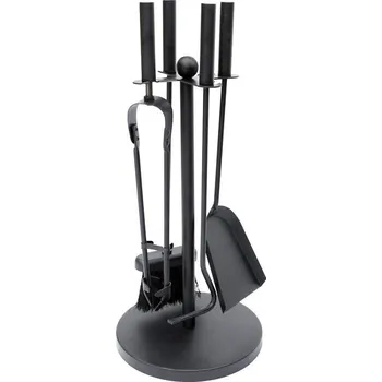 Krbová kamna Sada krbového nářadí 4 dílná ø 220 x 480 mm, černá, K191-B