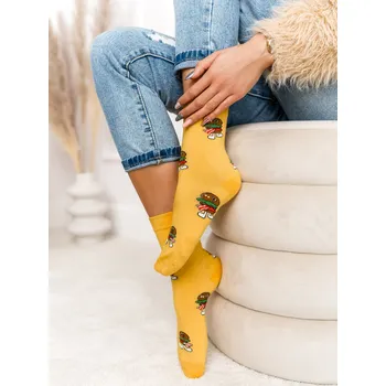 Dámské oblečení Žluté dámské ponožky Bolf WQ7625-5 - 35-38