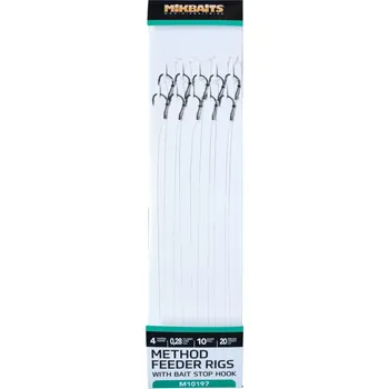 MIKBAITS Method Feeder návazce - Návazce č.4 s nekonečnou zarážkou 10ks