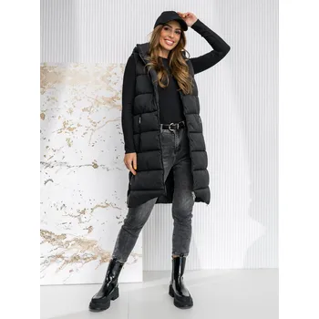 Černá dámská dlouhá prošívaná vesta Bolf 81261A1 - XL
