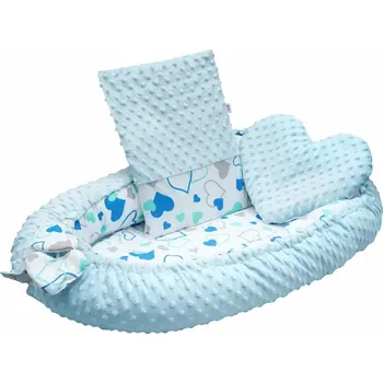 Hnízdečko pro miminko New Baby Luxusní hnízdečko s polštářkem a peřinkou z Minky
