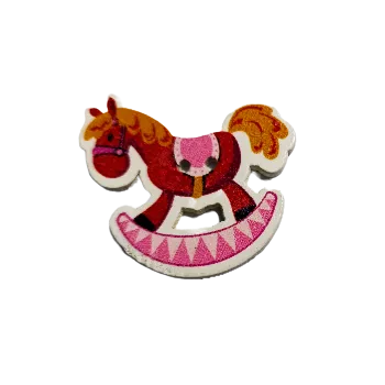 Knoflík Knoflík dřevěný houpací koník