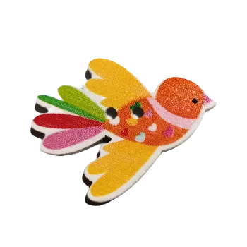 Knoflík Knoflík dřevěný ptáček VI