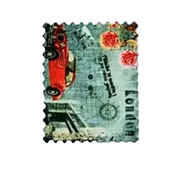 Knoflík Knoflík dřevěný hranatý - Londýn (3,0 x 3,8 cm)