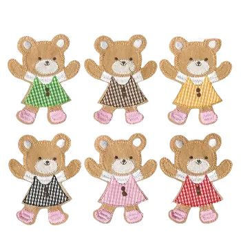 Nažehlovací nášivka - medvědí slečna, Barva: Růžová