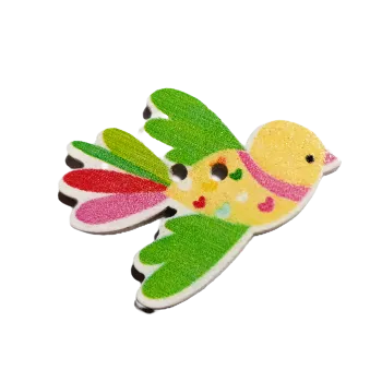 Knoflík Knoflík dřevěný ptáček V