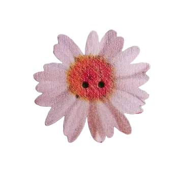 Knoflík Knoflík dřevěný jemný bílý květ