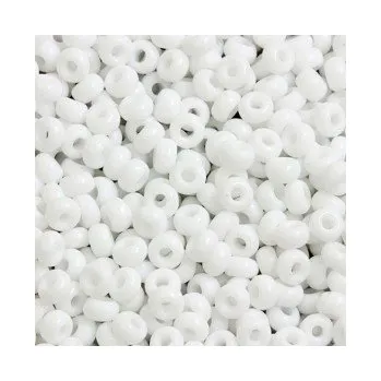Korálek Preciosa rokajl 7/0 bílá