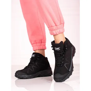 Dámská treková obuv Krásné dámské trekingové boty černé bez podpatku 38