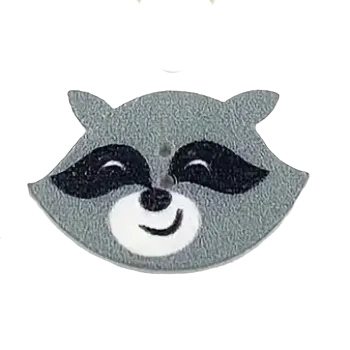 Knoflík Knoflík dřevěný hlava mýval