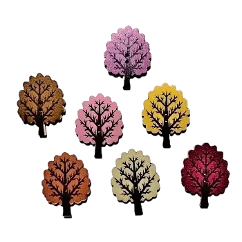 Knoflík Knoflík dřevěný strom, Barva: Hnědá