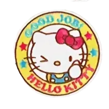 Nášivka Vyšívaná nášivka Hello Kitty GOOD JOB