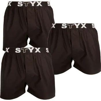 Trenýrky 3PACK pánské trenky Styx sportovní guma černé (3B960) M Možnost vrácení zboží ZDARMA do 120 dnů!