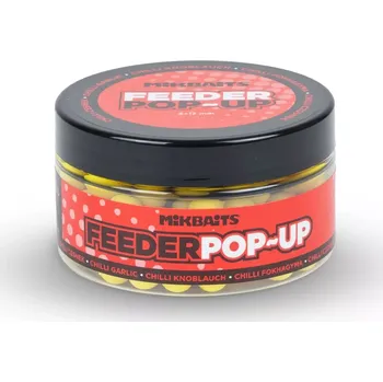 Boilies MIKBAITS Feeder pop-up 100ml - Chilli Česnek 8 + 12 mm