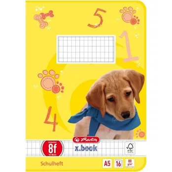 Sešit Herlitz Sešit A5 8f 16 listů čtverečkovaný mix motivů