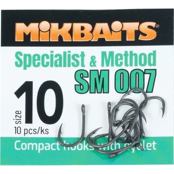 Rybářský háček MIKBAITS SPECIALIST & METHOD háčky - SM 007 hook č.10 10ks