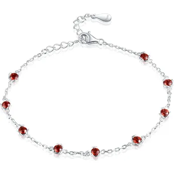 Náramek Olivie Stříbrný náramek PŘÍRODNÍ GRANÁT 8944 Ag 925; ≤2,0 g.