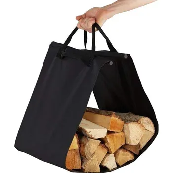 Krbová kamna Taška na dřevo 1500 x 380 mm, černá, CANVAS