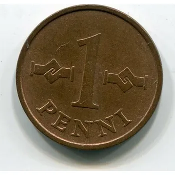 FINSKO. 1 penni 1963