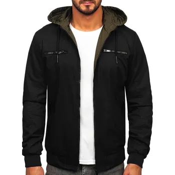 Pánské oblečení Černá pánská bavlněná přechodová bunda Bolf 84M3010 - 2XL