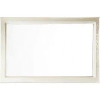 Garážová vrata okno do vrat, rámeček woodgrain, barva bílá, čiré - rozměr 490 x 324 mm, materiál plast, pro sekce tl. 40 - 45 mm, dvojité prosklení